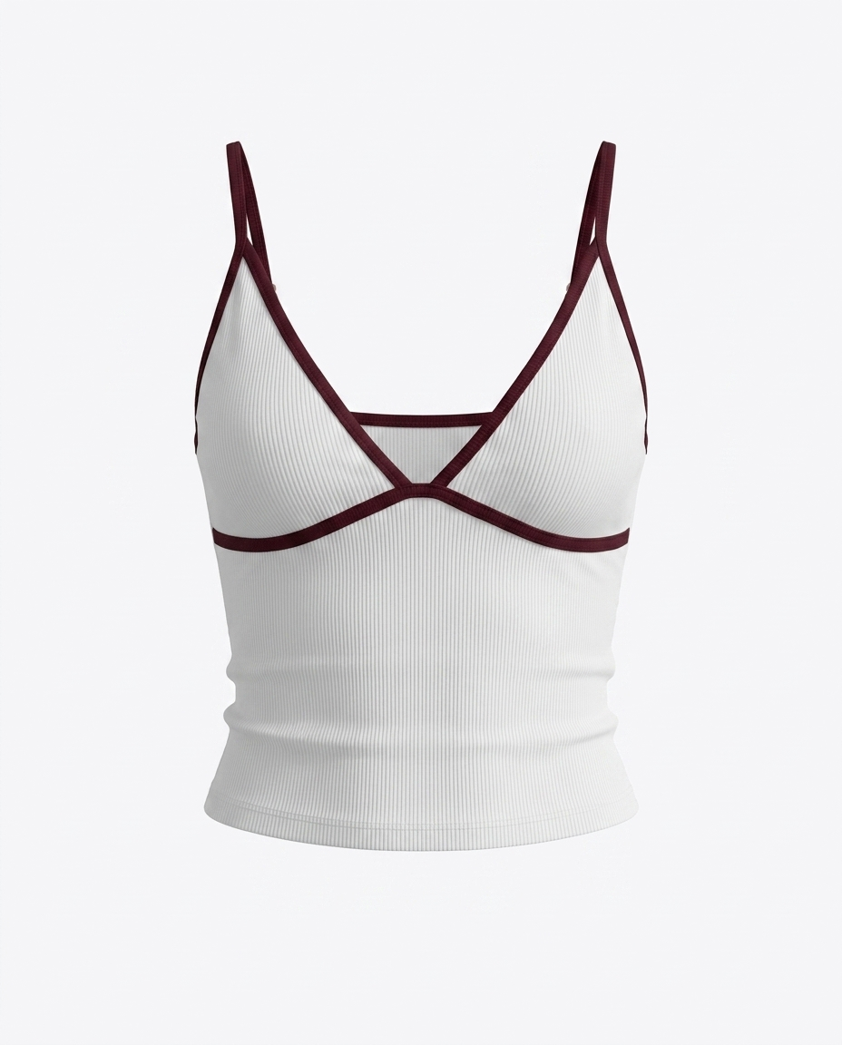 SOLACECasual Contrast Trim Cami Top