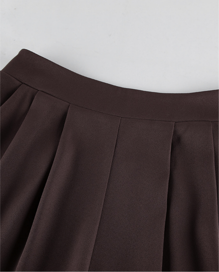 Cropped Blazer Wide Leg Pleated Pant Suits