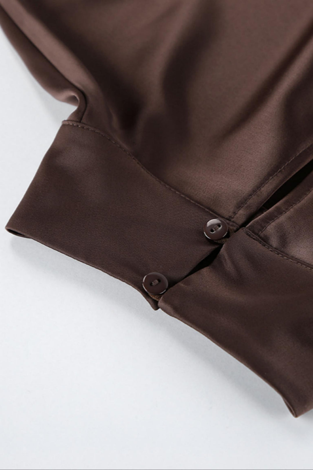 Satin Scarf Neck Long Sleeve Mini Dress