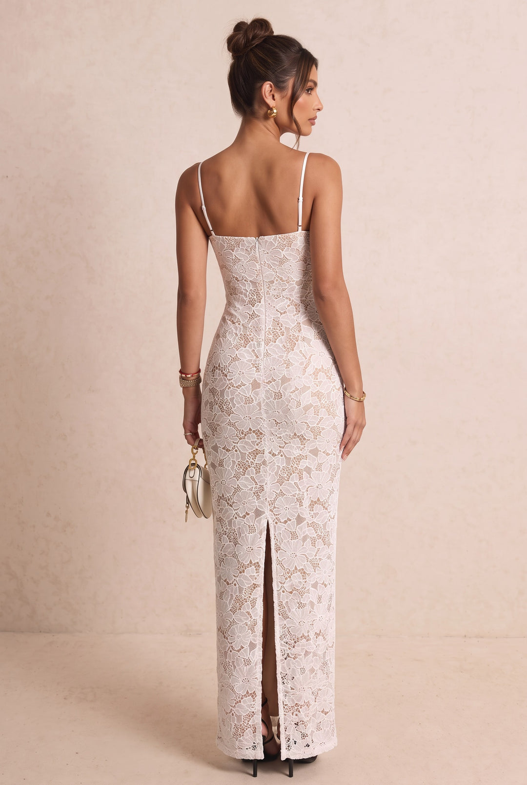 Lace Maxi Dress with Sweetheart Neckline