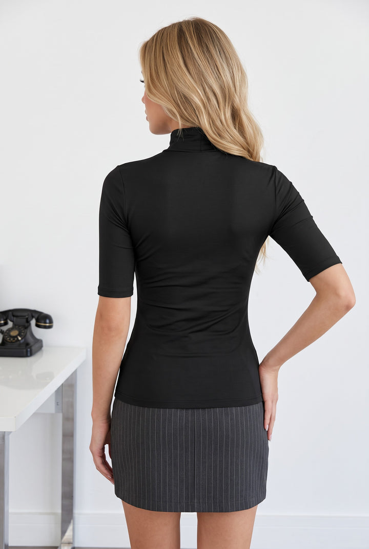 SOLACE CHICMock Turtleneck Half Sleeve T-Shirt