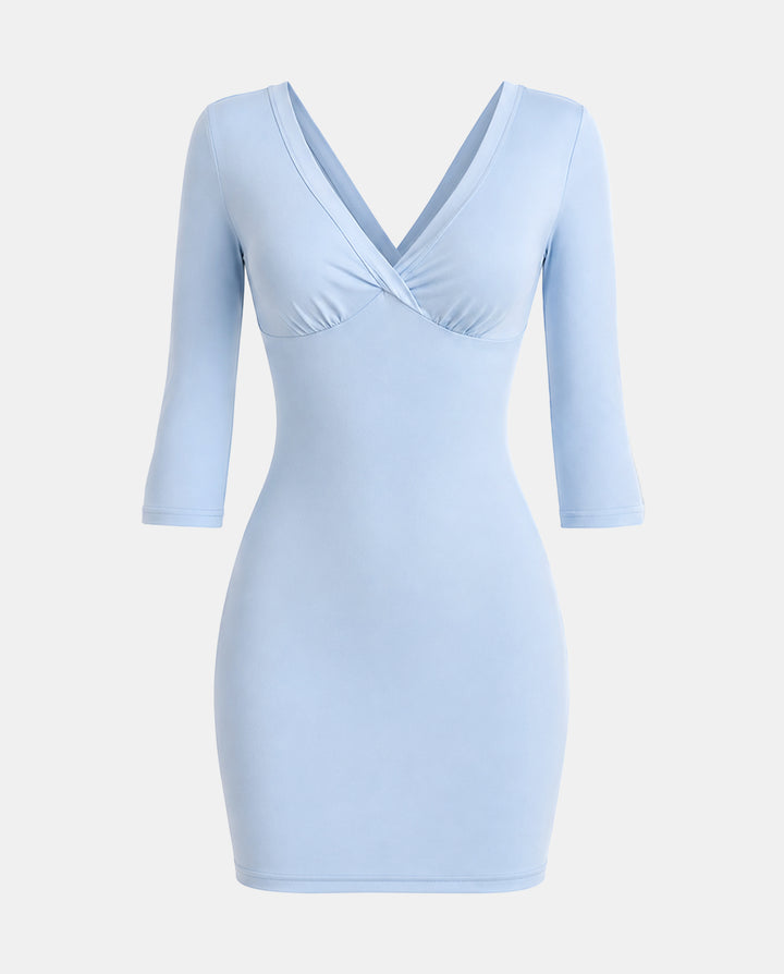 Sexy Deep V-Neck Bodycon Mini Dress