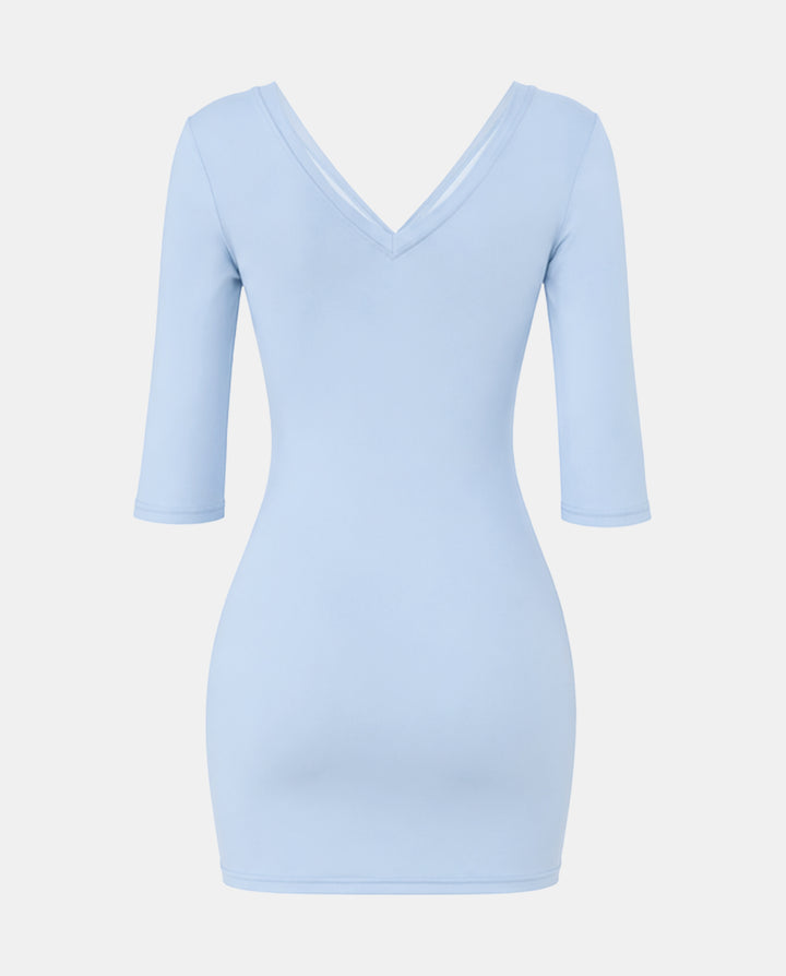 Sexy Deep V-Neck Bodycon Mini Dress