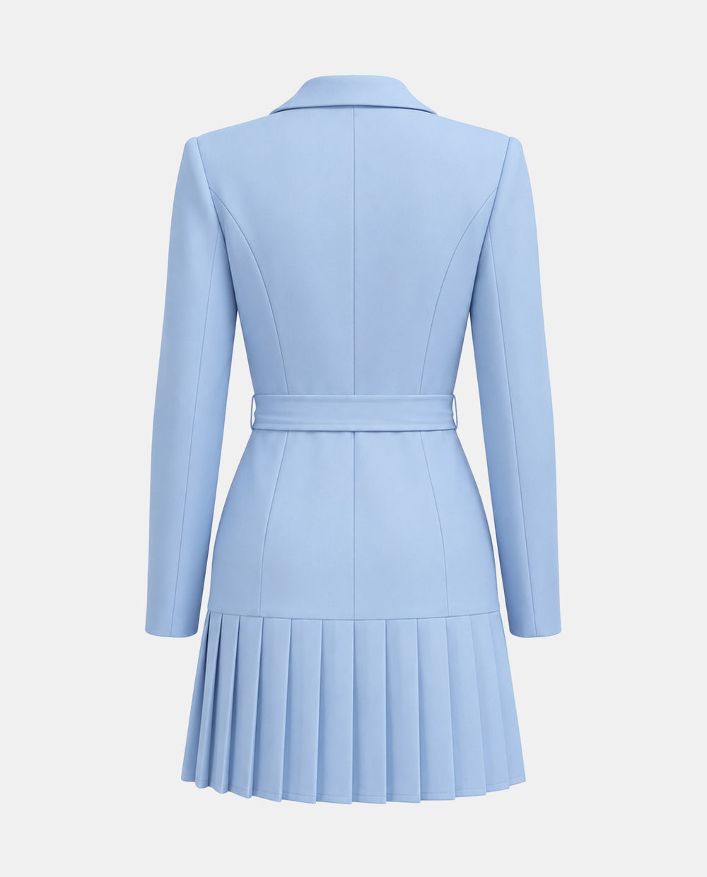SOLACETie Waist Notch Lapel Blazer Mini Dress