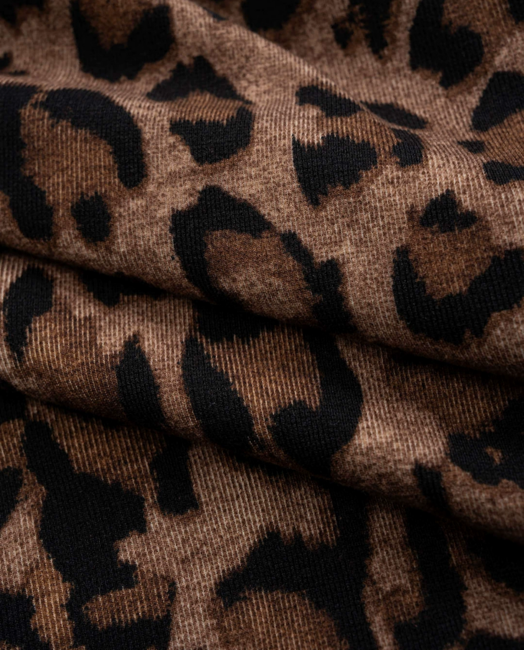 Leopard Print Knit Bodycon Mini Dress