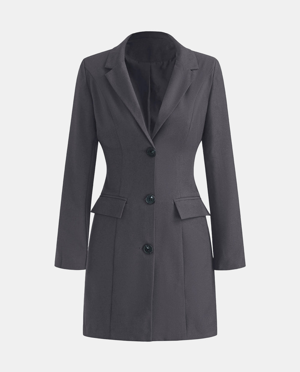 SOLACEQuiet Luxury Tailored Notch Lapels Long Blazer