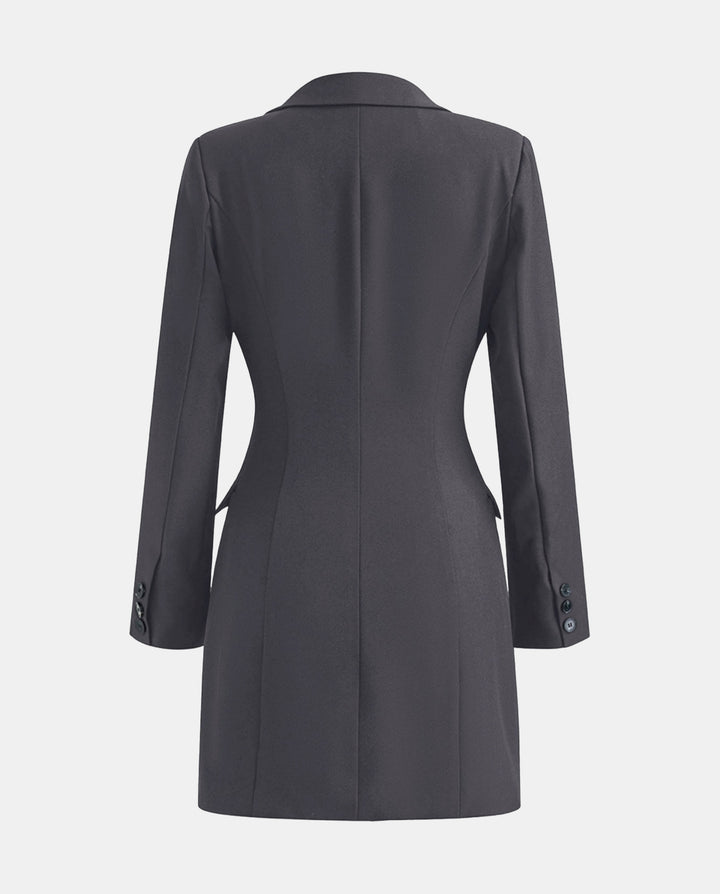 SOLACEQuiet Luxury Tailored Notch Lapels Long Blazer
