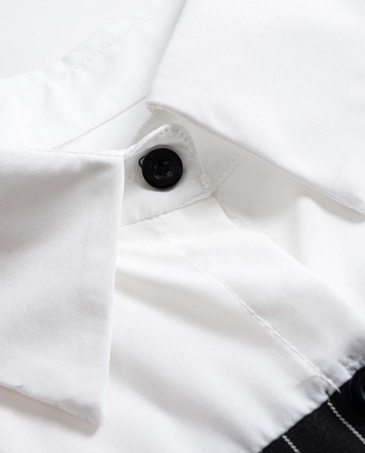Striped Colorblock 2-in-1 Tailored Work Shirt