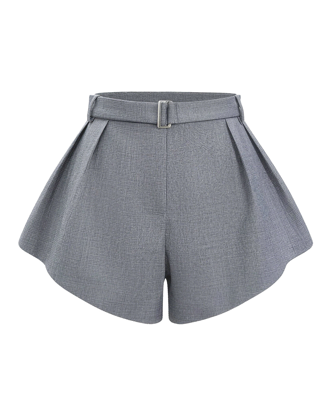 SOLACEPleated High Waist Shorts With Matching Buckle Belt