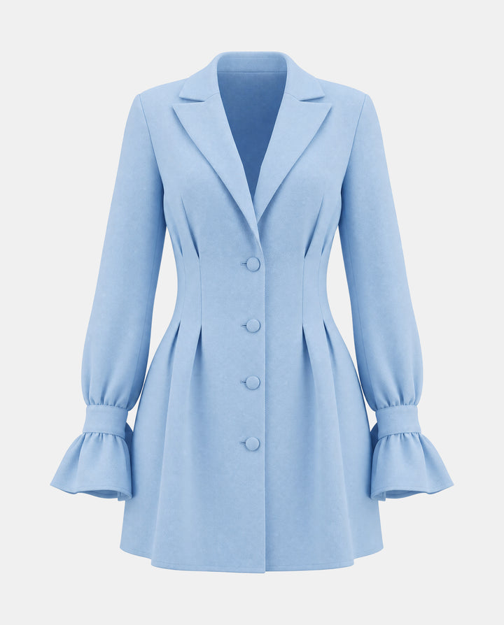 Long Sleeve A-Line Waist Blazer Mini Dress
