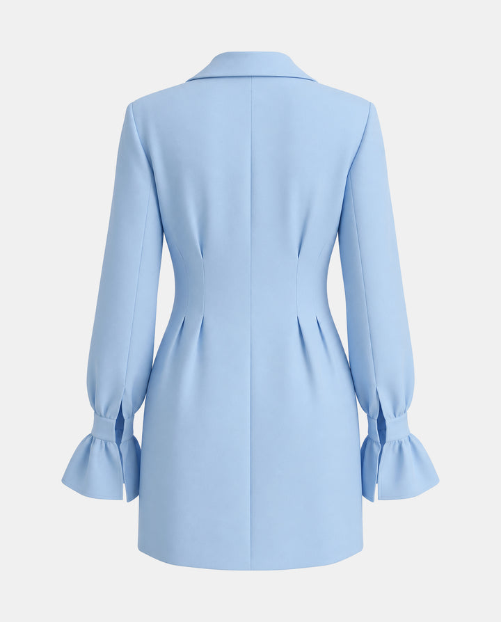 Long Sleeve A-Line Waist Blazer Mini Dress