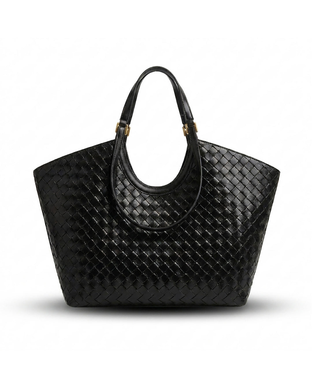 Black Hand Woven Large Capacity Wing Tote Bag