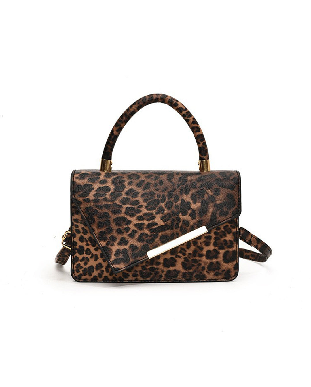 Leopard Print Mini Handbag With Detachable Crossbody Strap