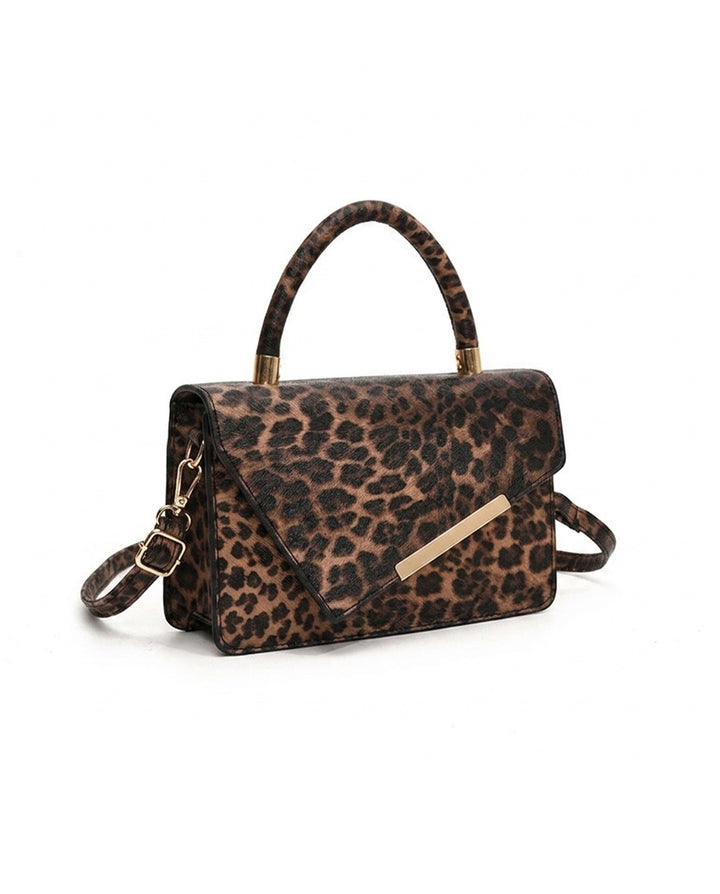 Leopard Print Mini Handbag With Detachable Crossbody Strap