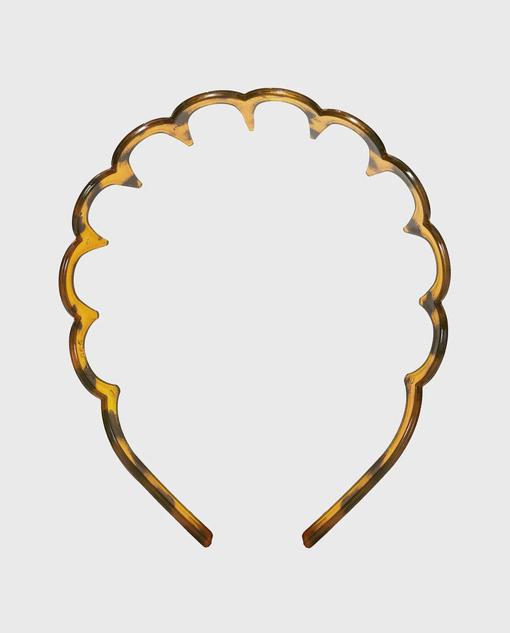Scalloped Hollow Tortoiseshell Acetate Headband