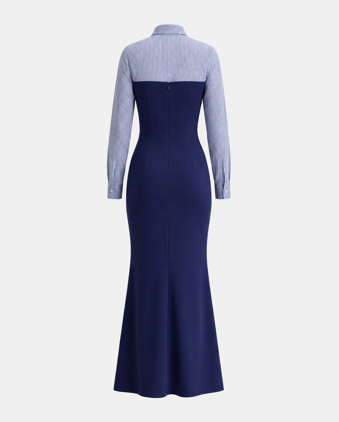 SOLACEColor Block Bodycon Long Sleeve Maxi Dress