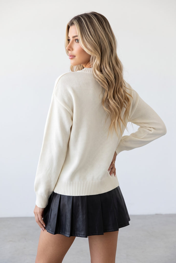 3D Floral Knit Cardigan