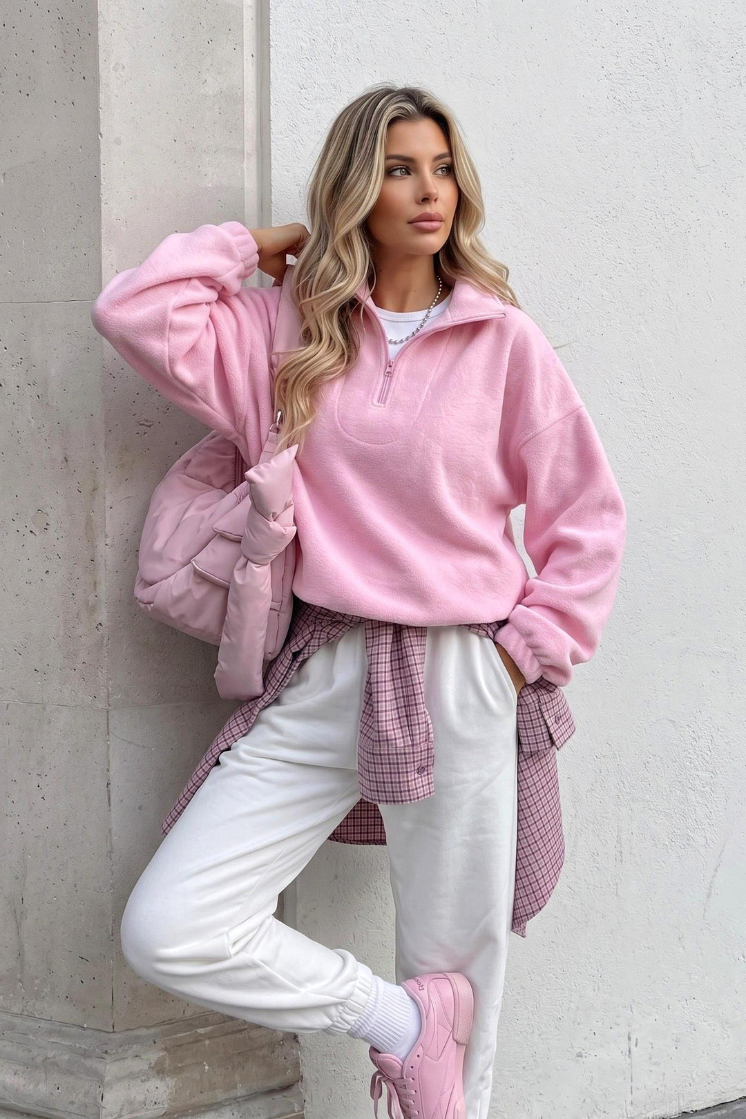 Quarter Zip Oversized Sweatshirt