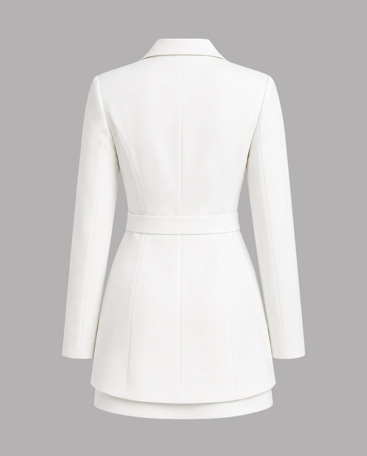 Wrap Tie Waist Slim Fit Blazer