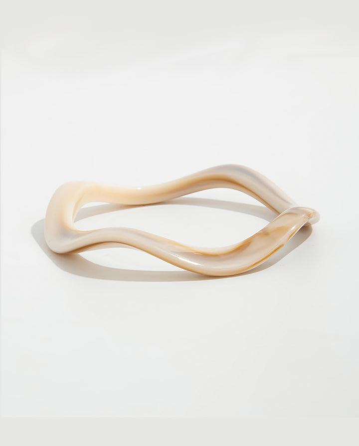 Vintage Geometric Irregular Resin Bangle Bracelet