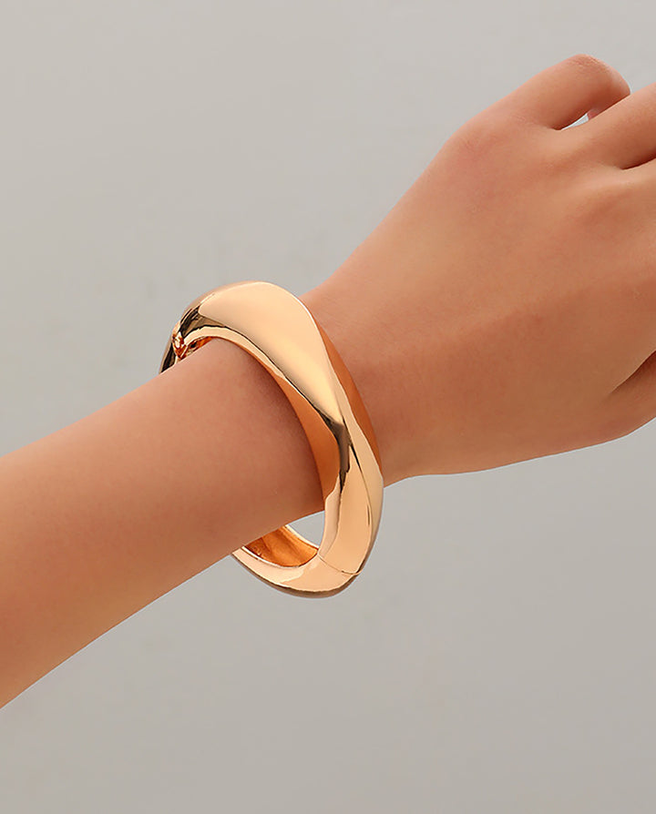 Metal Geometric Irregular Water Drop Shaped Bracelet