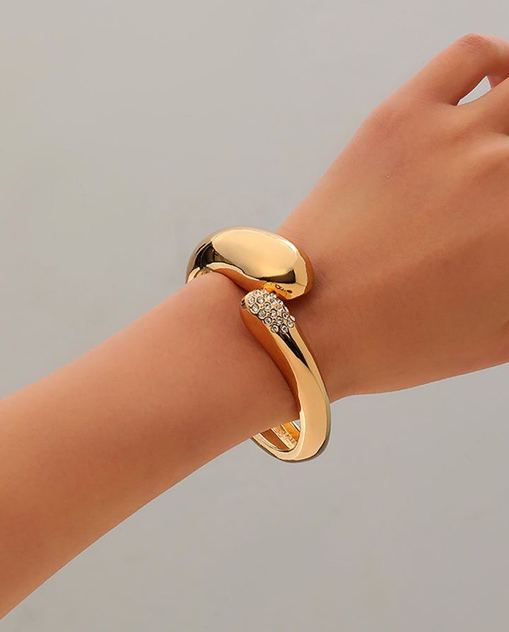Metal Geometric Irregular Water Drop Shaped Bracelet