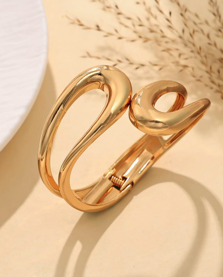 Metal Geometric Irregular Water Drop Shaped Bracelet