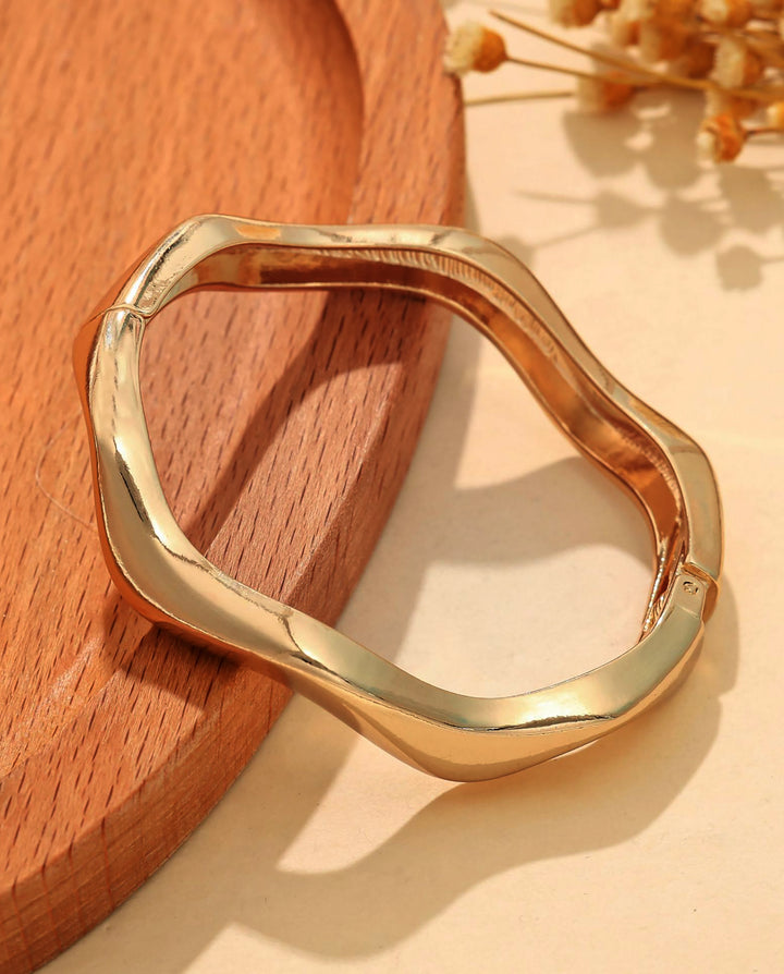 Metal Geometric Irregular Water Drop Shaped Bracelet