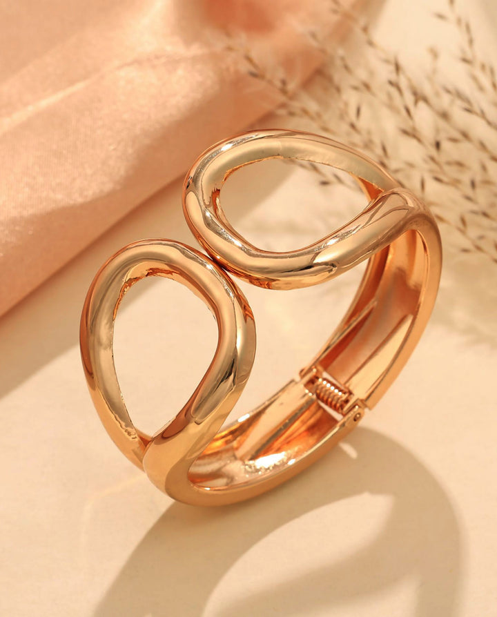 Metal Geometric Irregular Water Drop Shaped Bracelet