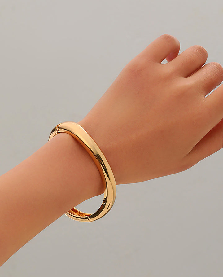 Metal Geometric Irregular Water Drop Shaped Bracelet