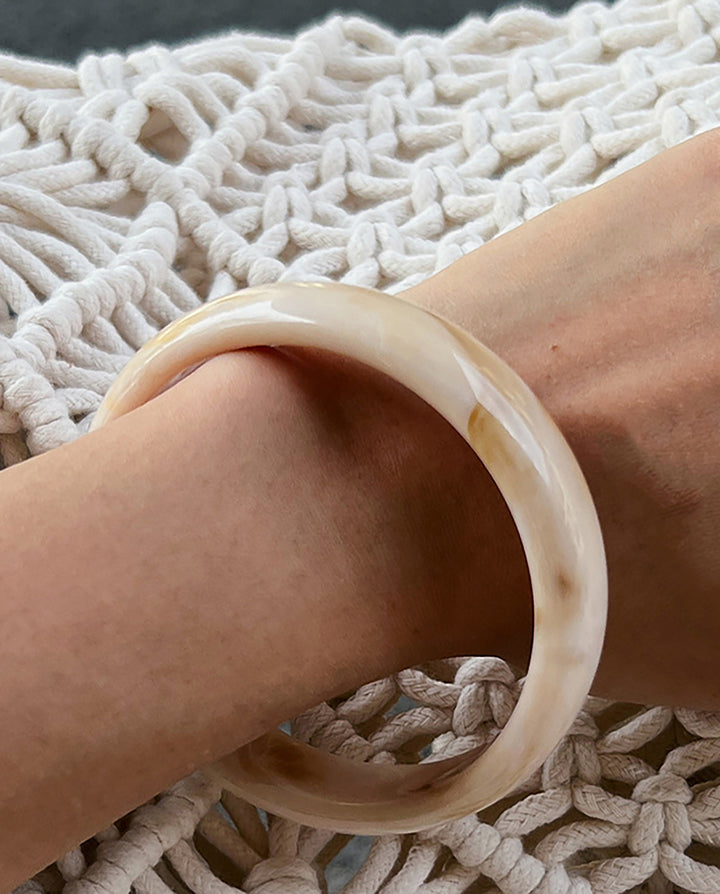 Vintage Geometric Irregular Resin Bangle Bracelet