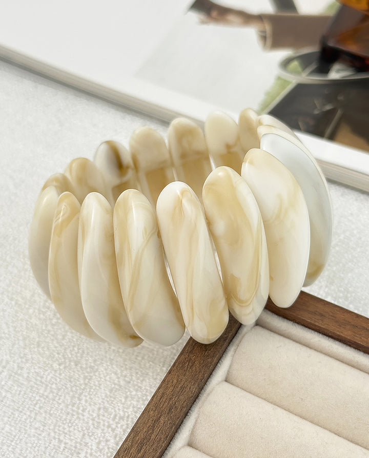 Vintage Geometric Irregular Resin Bangle Bracelet