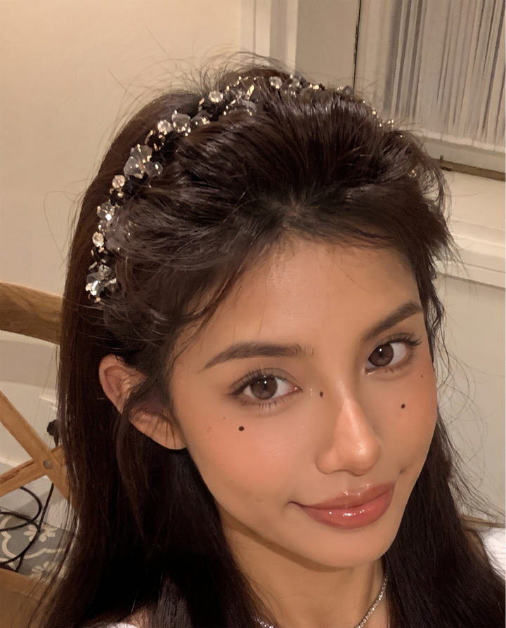 Jagged Teeth Rhinestone Anti-slip Serrated Headband