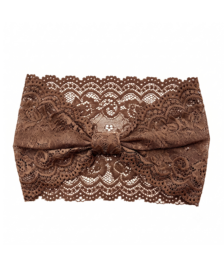 Knotted Scalloped Floral Lace Headband Set