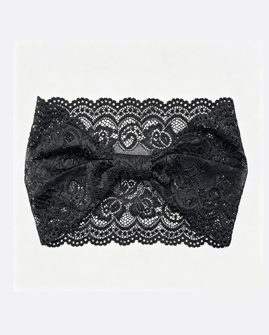 Knotted Scalloped Floral Lace Headband Set