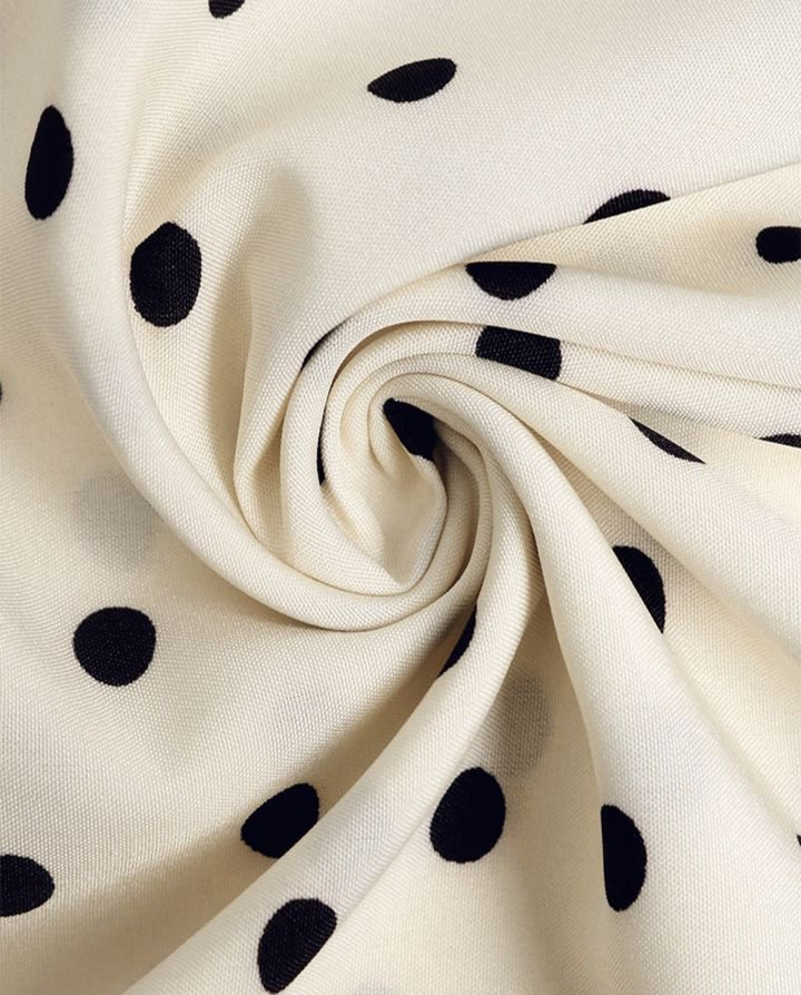 Polka Dot Bow-Tie Midi Dress
