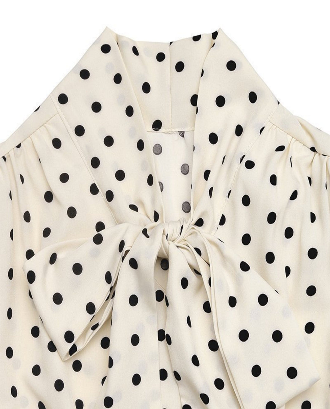 Polka Dot Bow-Tie Midi Dress