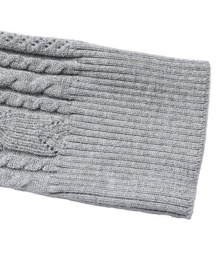 Cable Knit A-Line Sweater Mini Dress