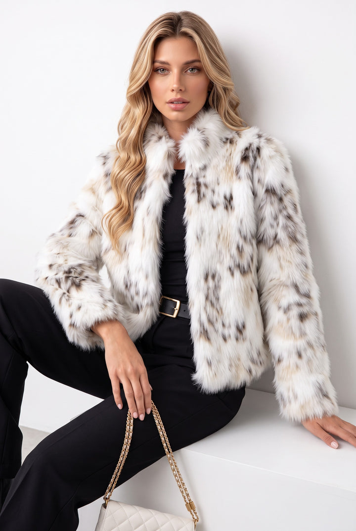 Animal Print Faux Fur Coat