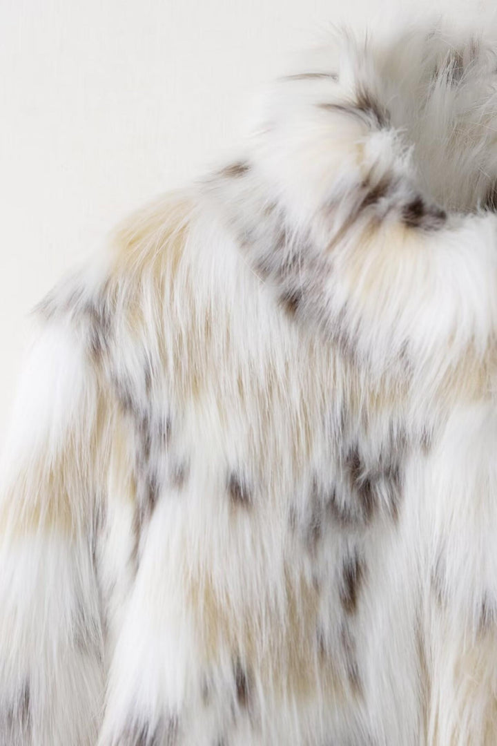 Animal Print Faux Fur Coat