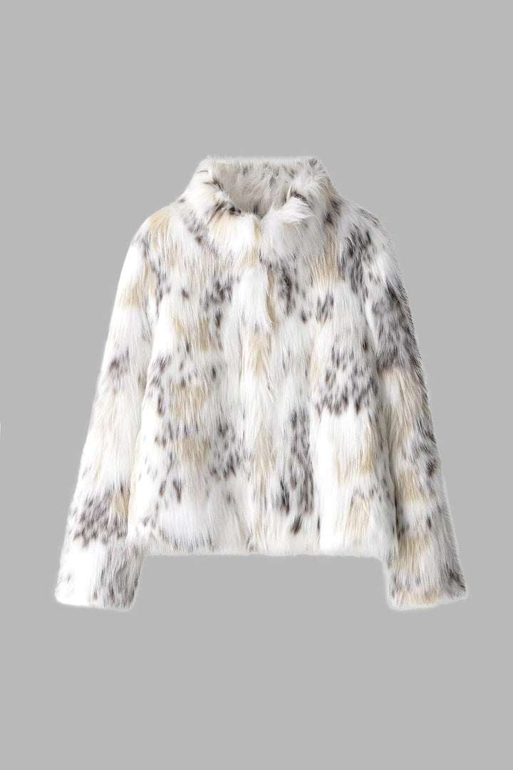Animal Print Faux Fur Coat