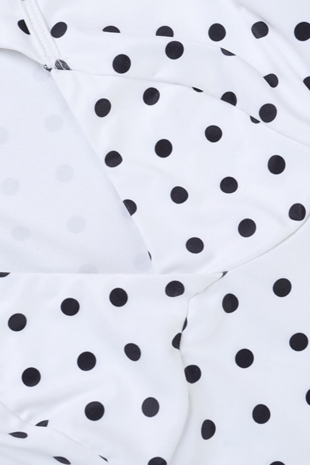 Polka Dot Halter Neck Long Sleeve T-Shir