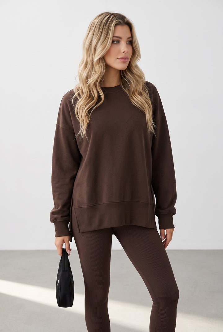 Oversized Sweatshirt And Skinny Leggings Two-Piece Set