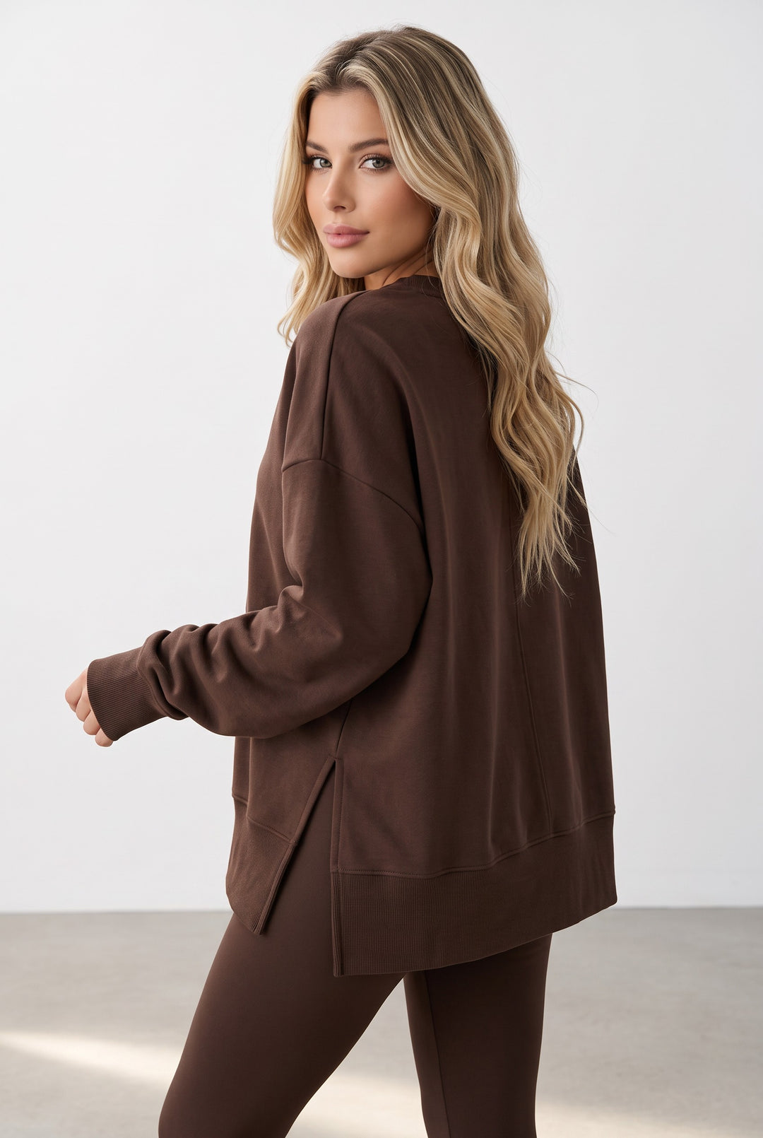 Oversized Sweatshirt And Skinny Leggings Two-Piece Set