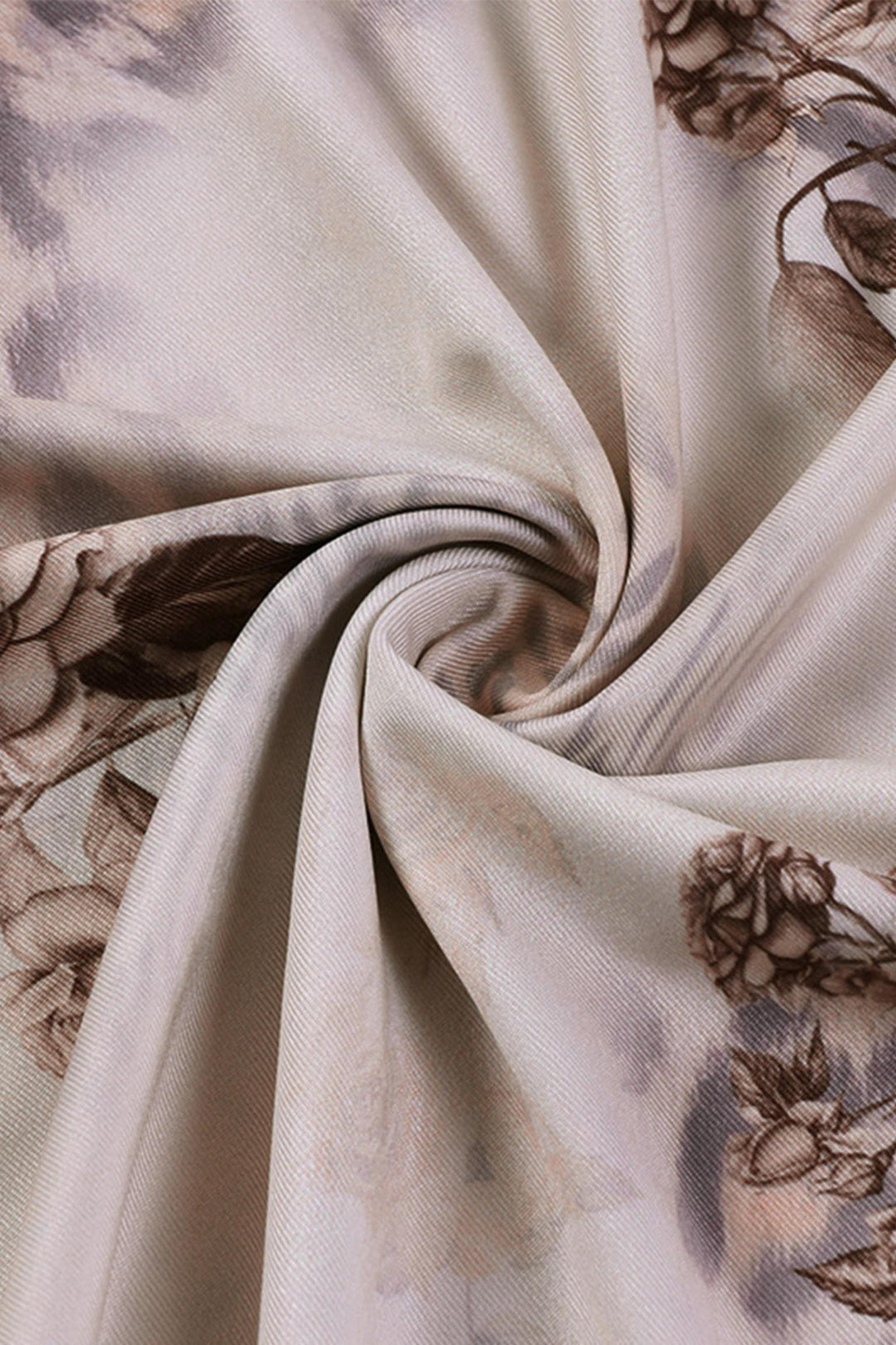 Cream Leopard Floral Print Maxi Dress