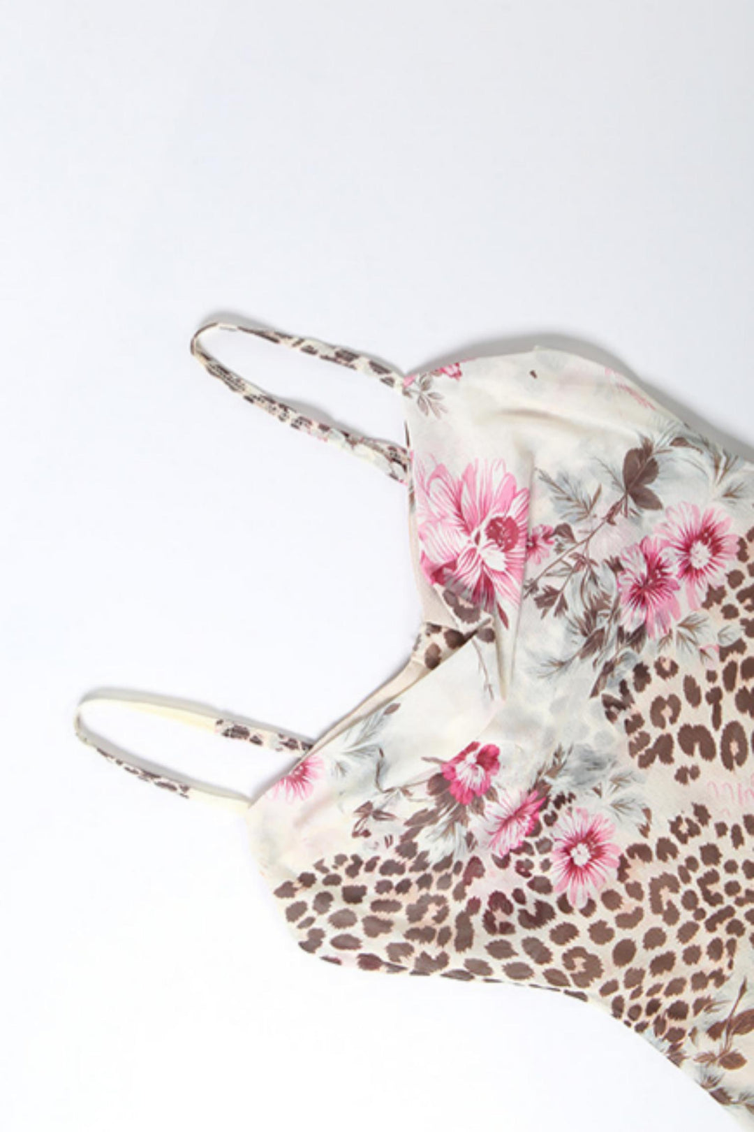 Leopard Floral Print Mini Dress