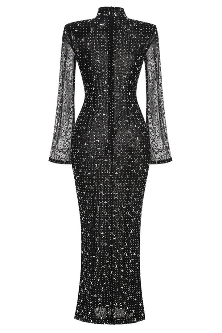Mesh Crystal Diamond Dress