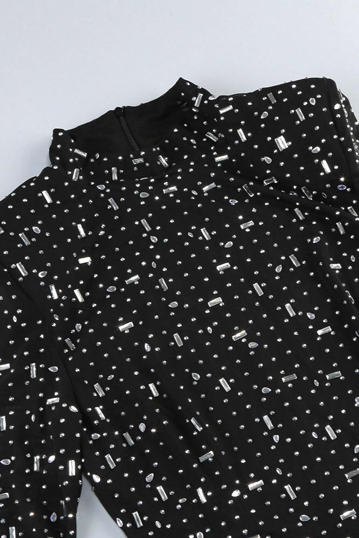 Mesh Crystal Diamond Dress