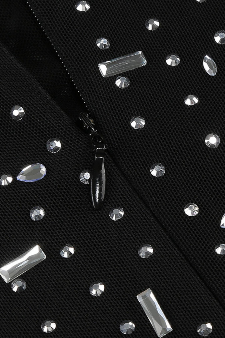 Mesh Crystal Diamond Dress