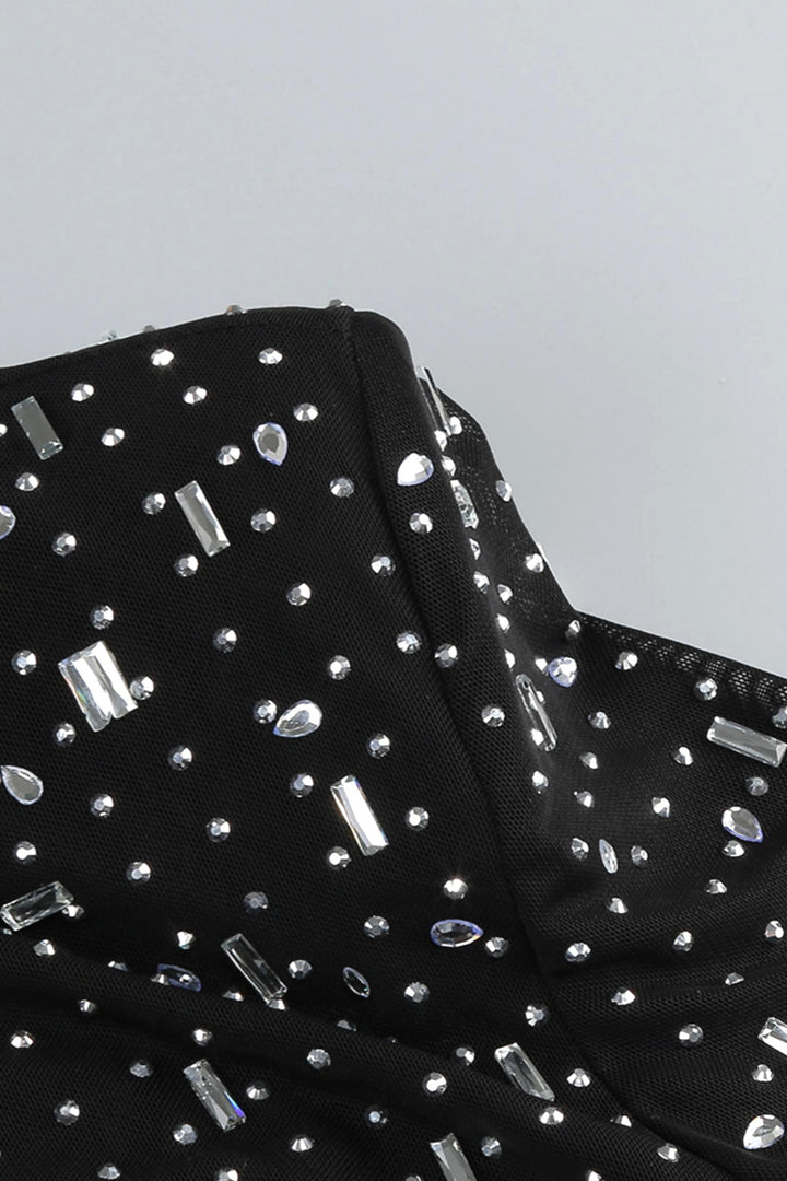 Mesh Crystal Diamond Dress